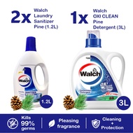 2x Pine Walch Laundry Sanitiser 1.2L & Oxi Clean Pine Liquid Laundry Detergent 3L