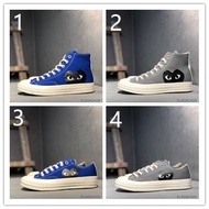 Kawakui Co-Branded CDG Blue Black Heart Low-Top Canvas Shoes CDG Converse 1970S PLAY Kawakui Coopera