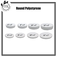 [Ready Stock] 1 Pcs | Round Poly Foam | Polystyrene | Round | Gabus Bulat | Gabus Hantaran Dulang | 