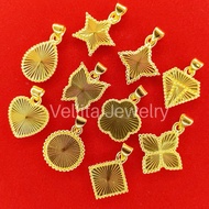 [VJ]Pendant "L&V Luxury" Pendant W:+-15mm 999.9 Bangkok Gold Plated PLV <Loket>