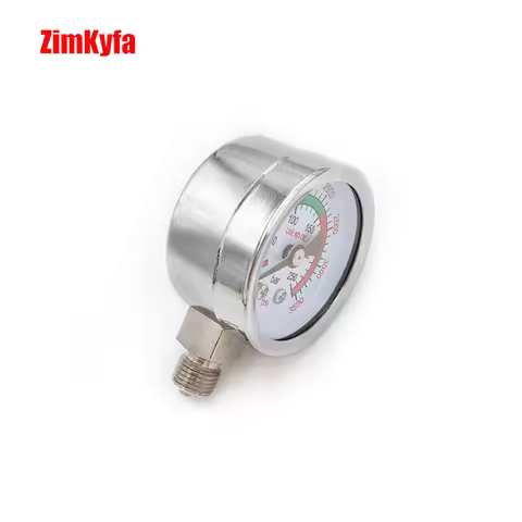 Air Manometer For Fill Station Double-Range 10bar/250bar/3500psi Pressure Gauge M10*1 1/8NPT Thread 