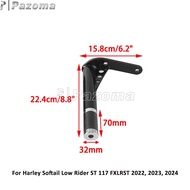 FXLRST Crash Bar Frame Protector Bumper Motorcycle Rear Saddlebag Guard For Harley Softail Low Rider