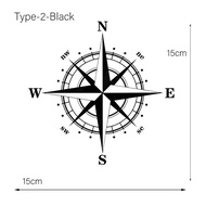 Stiker Cutting Kompas Body Kaca Mobil Hitam Putih Dekorasi Jeep Car Explorer Sticker