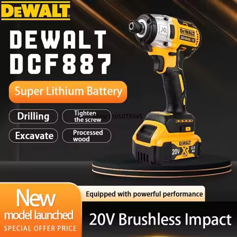 DEWALT DCF887 Brushless 205N.m Electric Wrench Cordless Impact Wrench Multifunctional Portable Elect