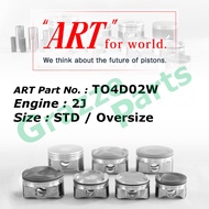 ART Piston Set TO4D02W for Toyota Dyna Forklift JU10 JT16 JT30 2.5 Diesel 2J - 3 Ring - (88.0mm)