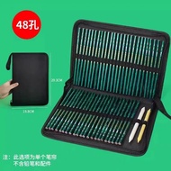 Folding pencil zip bag cases 36/48/72 slots colour pencil/ ruler/ eraser stationary