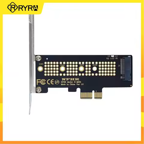 RYRA 1pc NVMe PCIe M.2 NGFF SSD To PCI-E X1 Adapter Card PCI-E M.2 With Bracket For 2230-2280 Size S