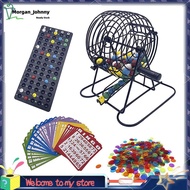 Deluxe Bingo Game Set with 6 Inch Bingo Cage, Bingo Master Board,75 Colored Balls , 50 Bingo Cards, 
