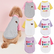 Summer BIMI Clothes Poodle Head Clothes t-Shoulder Dog Shirt Bear Color Yellow Poodle Two-Legged Pin