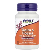 🇯🇵【Direct from Japan】NOW Foods Calm & Focus with Zembrin & GABA (Gamma-Aminobutyric Acid), 60 Veg Ca