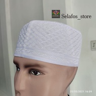 Peci Songkok Kopiah Madinah Bulat Hitam dan Putih Murah Berkualitas - Peci Haji  Pria Model Terbaru 