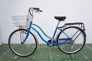 จักรยานแม่บ้านญี่ปุ่น - ล้อ 26 นิ้ว - ไม่มีเกียร์ - ไฟหน้าอัตโนมัติ - Agenda - สีน้ำเงิน [จักรยานมือ