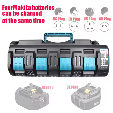 DC18SF 4Port Li-ion Battery Charger For Makita BL1430 BL1830 14.4V 18V USB Charging Mobile Phone Pow