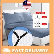 🎁KL STORE🎁1@4pcs Triangle Bed Sheet Mattress Holder Grippers Fastener Clips Non-Slip Bedsheet/Topper/Sof