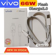 [66W] VIVO iQOO X80 X70 X60 V23 V25 Flash Charge2.0 Type C USB Sync Cable Fast Charging VIVO T1 Y77 