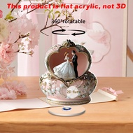 Valentine's Day Love's Spin2d Flat Acrylic Waterproof Wear-Resistant Desktop Rotating360°Small ornam