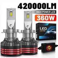 2pcs H7 H4 H11 LED Headlight 360W High Power Canbus H1 H3 9005 HB3 9006 HB4 9012 HIR2 9007 H13 Turbo