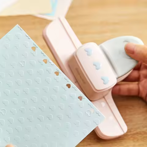 Portable 3-Hole Card Punch Cutter Notebook M5/A7/A6 Binder Punching Machine Tool School Office Suppl