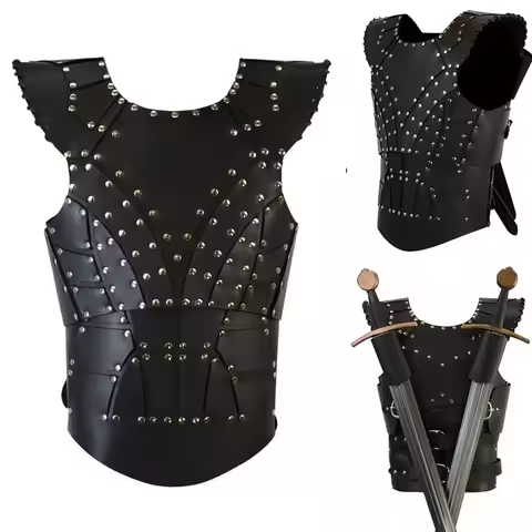 Medieval Viking Knight Assassin Leather Cuirass Body Chest Armor Vest Steampunk Fantasy Breastplate 