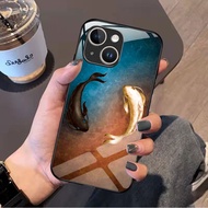 Pisces Tempered glass case iPhone15/14promax 13/12/11pro max xs xr xsm 8p/7p High quality glass case