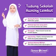 Tudung Sekolah AWNING LEMBUT TUDUNGSICOMEL Tudung Sekolah Putih