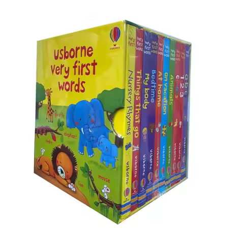10 Books Usborne English Cardboard Very First Words Enlightenment Children's Books