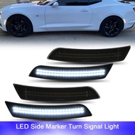 4x LED Side Marker Front Rear Bumper Lights For Cadillac CTS 2014-UP ATS 2015-UP Chevrolet Camaro LS