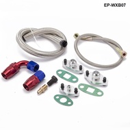 Single Turbo Oil Feed Line Flange Kit for Toyota Supra 1JZGTE 2JZGTE 1JZ/2JZ