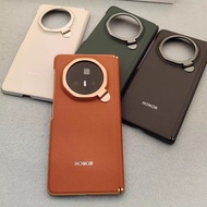 Original For Honor Magic V3 Case Luxury Leather Bracket Back Cover Phone Shockproof Cover With Kicks