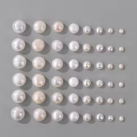 High Quality Half Drilled Hole Pearls 3-11MM Natural White Bread Freshwater Pearl Beads For Jewelry 