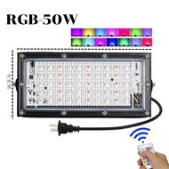 สปอร์ตไลท์ LED RGBพร้อมรีโมท50W100Wไฟหลากสี ไฟน้ำท่วม SPORT LIGHT หลอดไฟสปอร์ตไลท์ IP67 แสงกลางแจ้ง