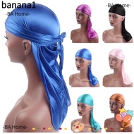 BANA Silk Durag Headwrap Men Women Adjustable Fashion Chemo Cap Pirate Hat