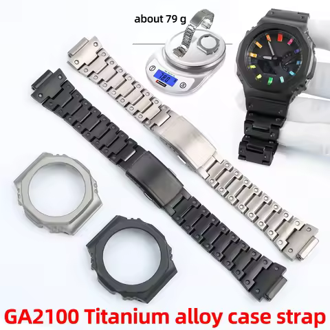 GA2100 Titanium Mod Kit Case Strap For Casio G-SHOCK GA2100 GA2110 GA-B2100 Metal Bezel strap Replac