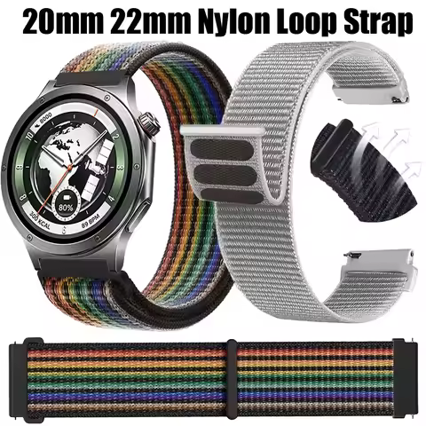 20mm 22mm Nylon Loop Strap for Oneplus Watch 4/Lite Official Breathable Wristband for OPPO Watch X3 