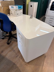 Ligne Roset White Curved Office Table / Reception Desk