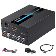 HDMI to Component Converter with HDMI and Component Cables, 1080P Aluminum HDMI to RGB Converter, HD