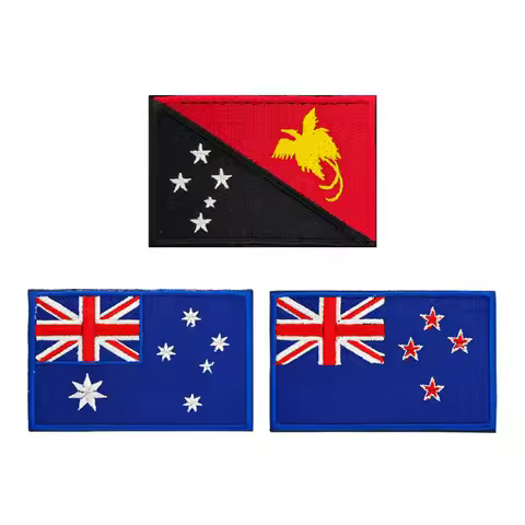 Retail Oceania Australia New Zealand Papua New Guinea Flag Emblem Embroidered Cloth Patches