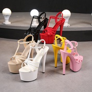 181-41 Patent Leather Sandals Extra High Heels Thin Heels Sexy 17CM Waterproof Platform Extreme High