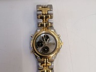 ( 精工聖杯錶 ）全新Vintage Seiko 7T32 2-Tone Sport Elegant Quartz Chronograph Watch（ 歡迎先來店睇貨, 滿意才買 )