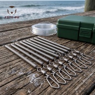 Anti-Bite Bar Leader Leaders Rigs Bars Silver With Snap 0.9g/Pc 10pcs/Pack