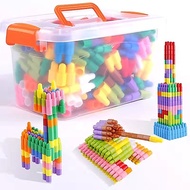 [Building Blocks] Children Assembling Building Blocks Children Assembling Educational Toys Rocket La