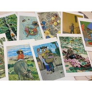 Set of 10 Postcards 10x15cm Vietnamese Artwork, Postcards, Gifts, Printed on art paper, Free envelop