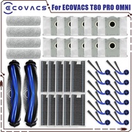 Fit For ( ECOVACS T80 PRO OMNI / T80 OMNI ) Vacuum Parts Main Roller Mop Cloth Side Brush Dust Bag H