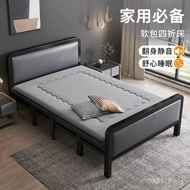 1m Dormitory 1m Adult Rental Room 2 5 Folding Bed Furniture Factory Iron Bed Household Single Bed Si