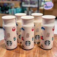 [Authentic] Starbucks BEIGE FORTUNE ICONS TUMBLER Thermos Flask 355ML