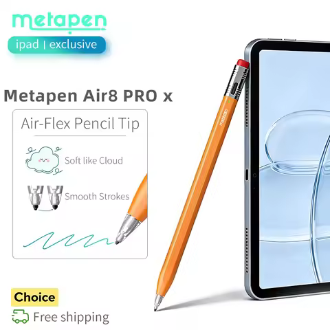 MetaPen Air8 Pro X Air-Flex Stylus for Apple iPad Pencil, LED Indicator Palm Rejection For iPad Pro 
