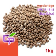 1kg Baja Agrobridge NPK 15-15-15 / Cap Jambatan / Baja Subur / Baja Sebatian