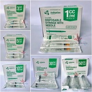 【In stock】Indoplas Disposable Syringe -1cc, 3cc, 5cc, 10cc, 30cc, 50cc