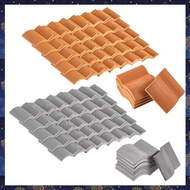 (RZDW) 200Pcs Roof Tiles Building Set Miniature Tiles Mini Shingles Fake Tile Landscape Garden Diora