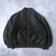 Uniqlo Boxy Fit Black Bomber Jacket
